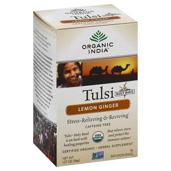 Organic India Tulsi Lemon Ginger Tea 18 Bags