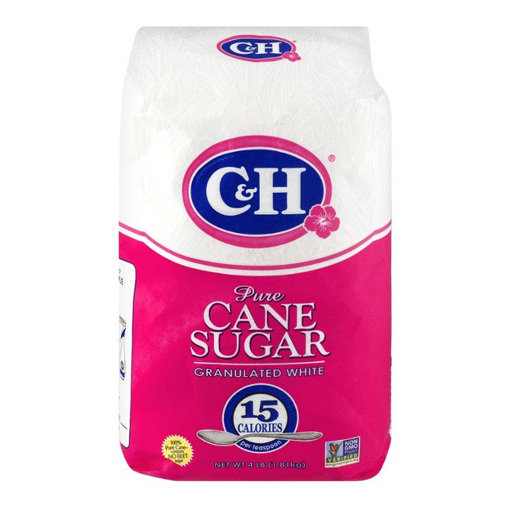 C & H Pure Granulated White Cane Sugar 4lb