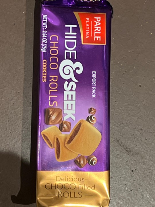 Parle Hide & Seek Choco Rolls Cookies 2.6oz