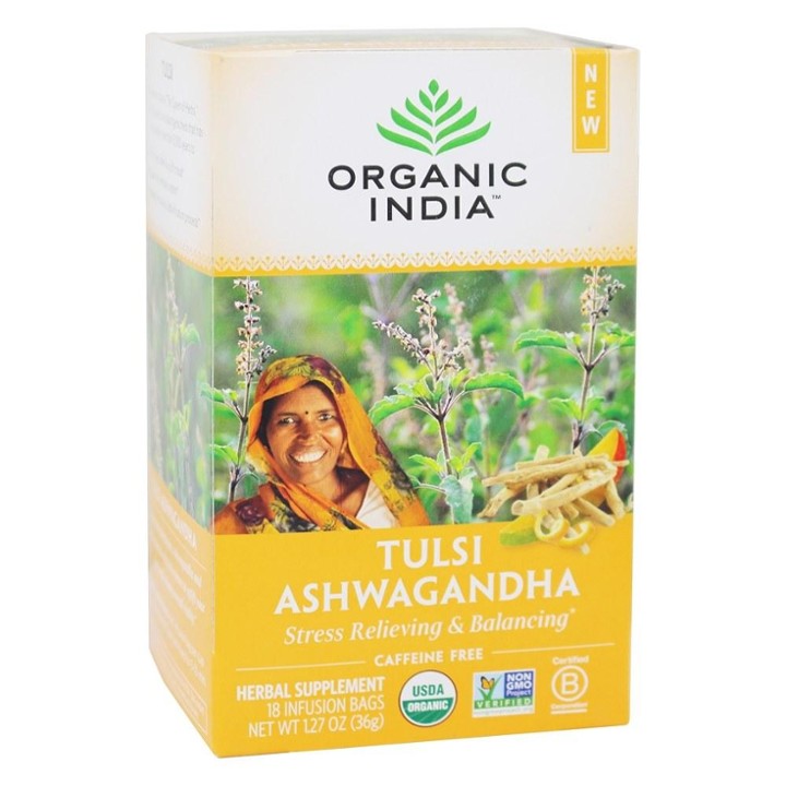 Organic India Tulsi Ashwagandha Tea 18 Bags
