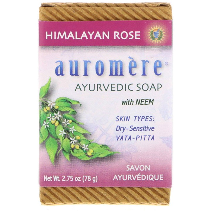 Auromere Ayurvedic Soap Bar Himalayan Rose 2.75oz