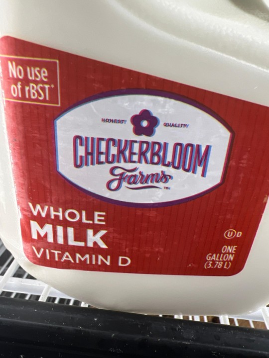 Checkerbloom Farms Whole Milk 1 Gallon