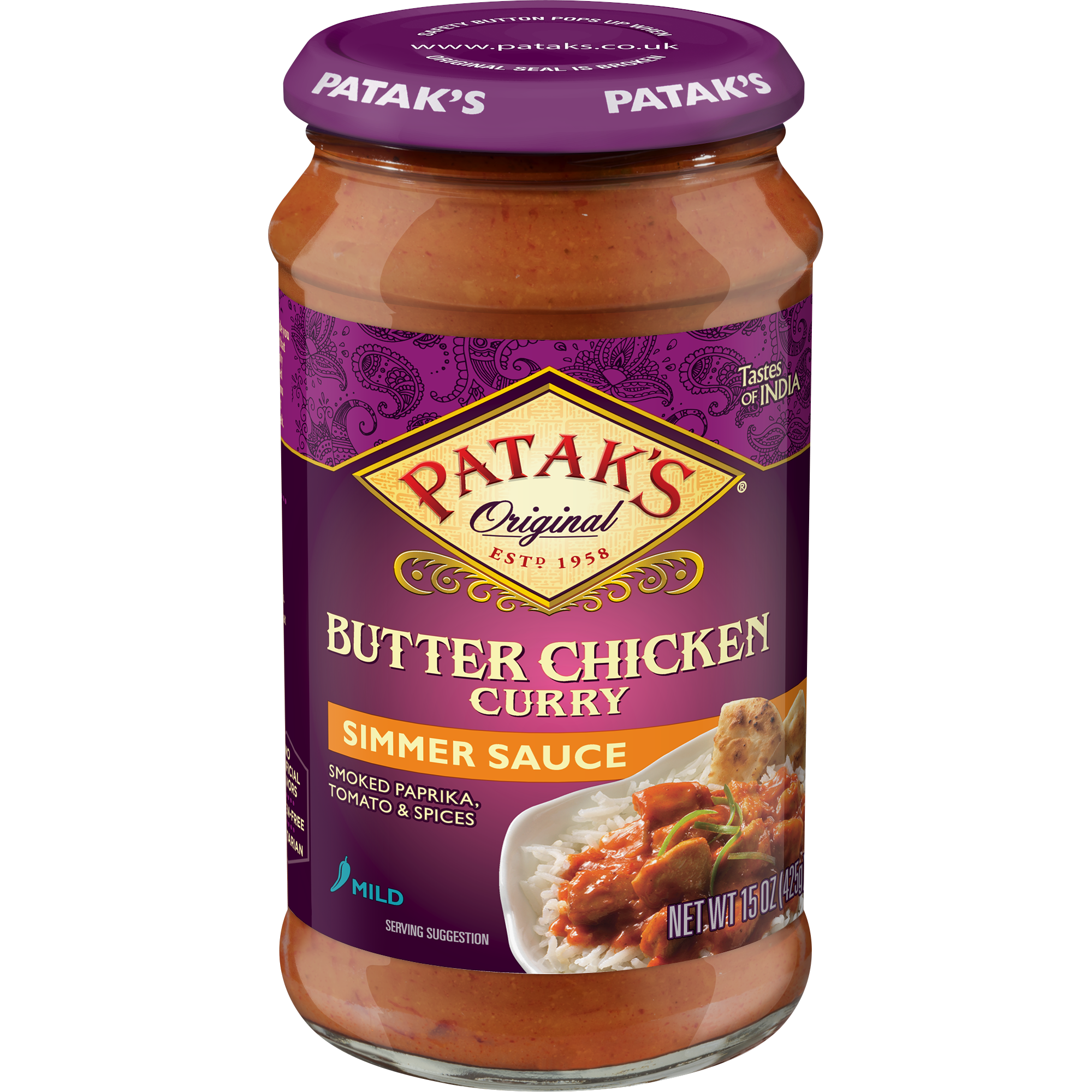 Patak’s Butter Chicken Curry Sauce 15oz
