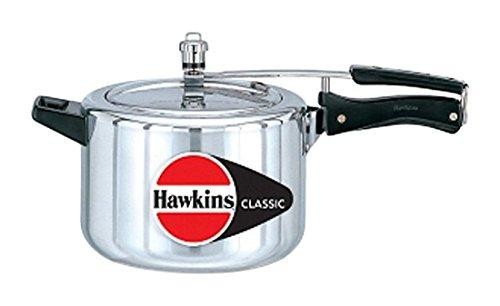HAWKIN Classic CL50 5-Liter New Improved Aluminum Pressure Cooker, Small, Silver