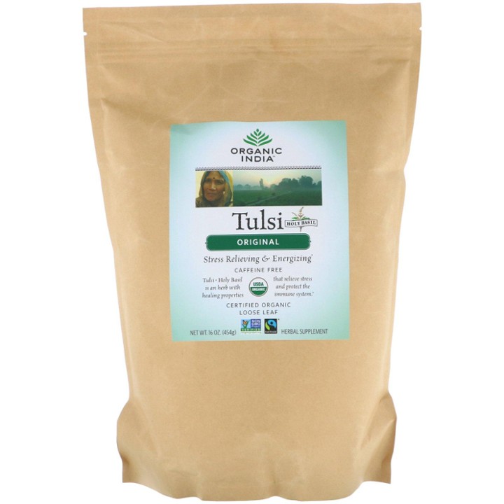 ORGANIC INDIA Tulsi Original Loose Leaf Herbal Tea 1lb Bag