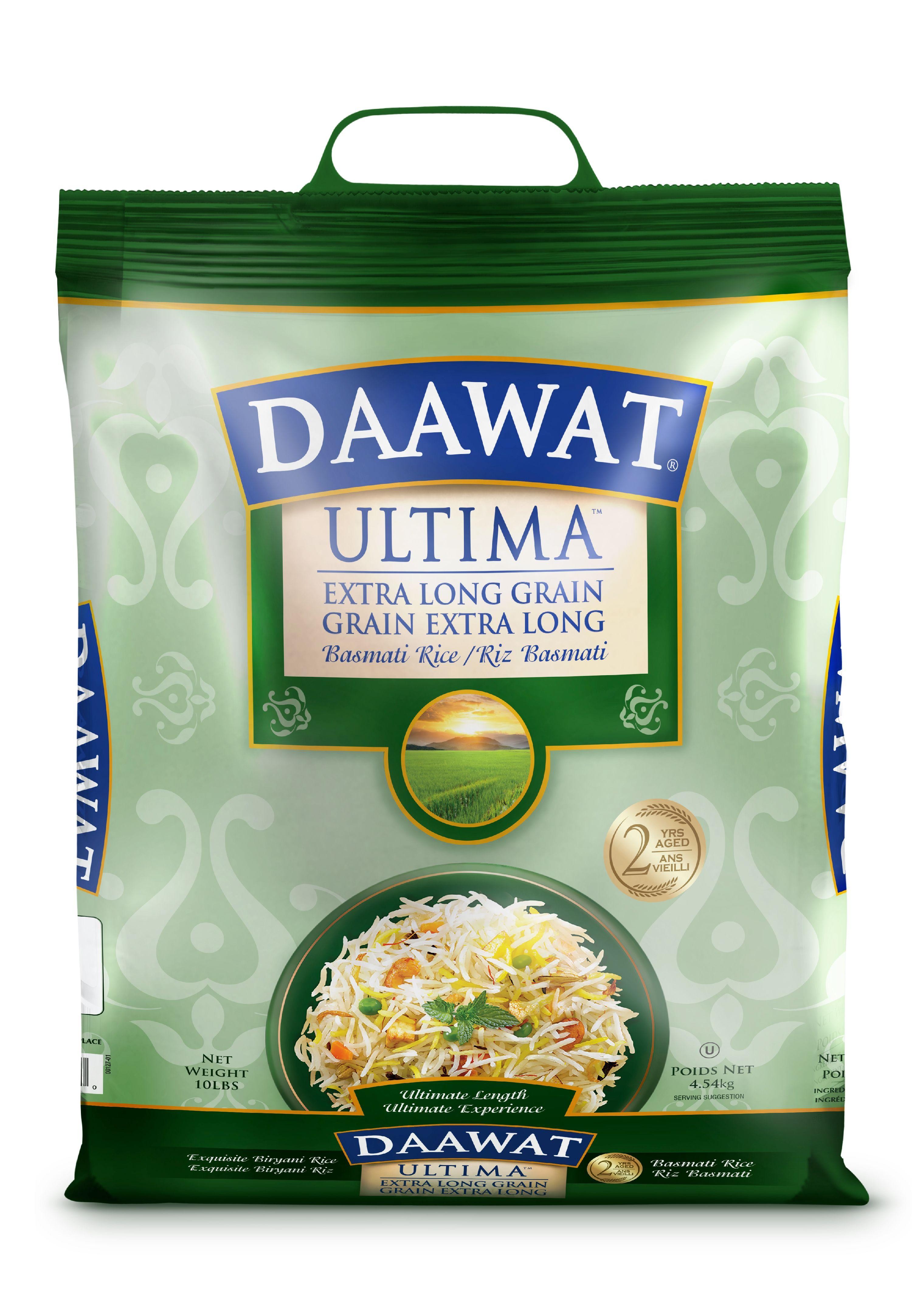 Daawat Ultima Extra Long Grain Basmati Rice  2-Years Aged  10lbs