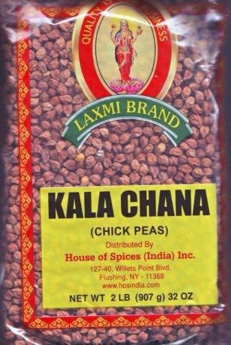 Laxmi Kala Chana Black Chickpeas - Whole Chana  2 Pound Bag