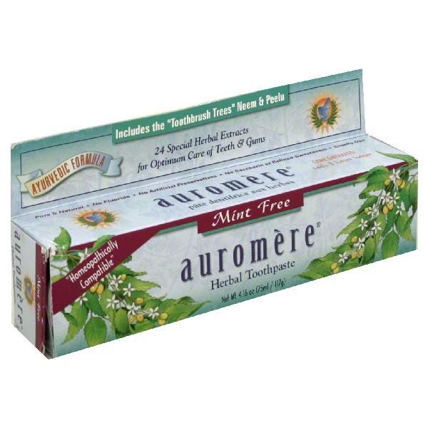 Auromere Ayurvedic Herbal Toothpaste Mint-Free 4.16oz