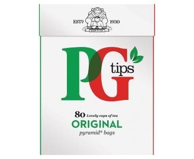 PG Tips Original Biodegradable Black Tea Bags, 80 per Pack