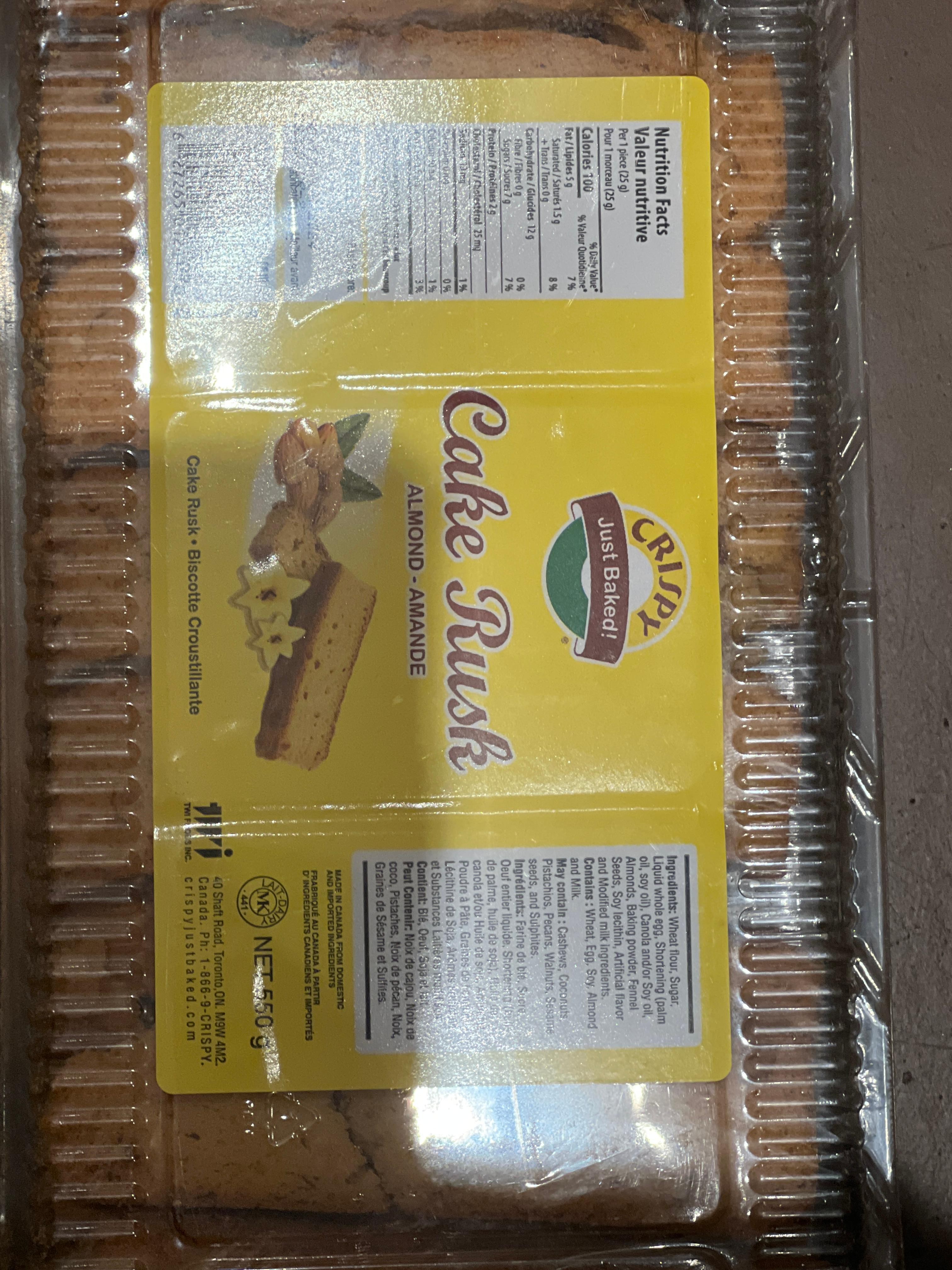 TWI Crispy Almond Cake Rusk 550g