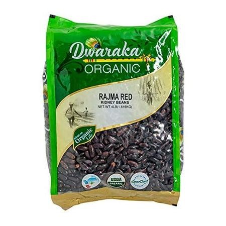 Dwaraka Organic Red Rajma Kidney Bean - USDA Organic (4 Lbs / 1.81 Kg)