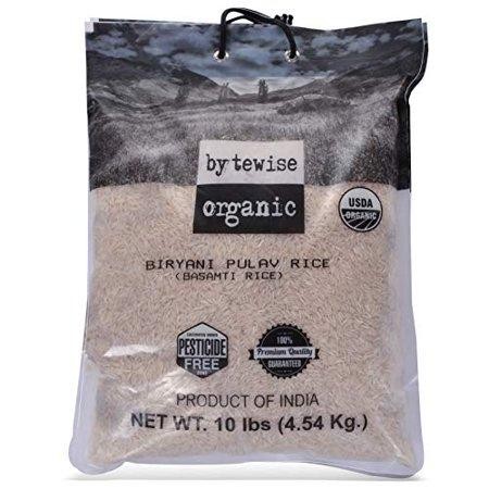 Bytewise Organic White Extra Long Basmati Rice, 10 Lbs