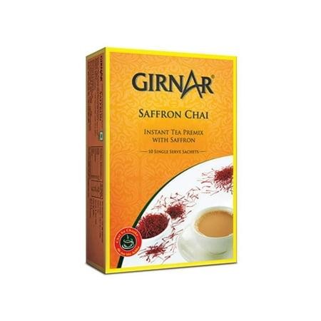 Girnar Instant Saffron Tea Premix 10 Sachets (Sweetened)