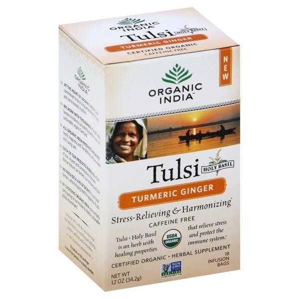 Organic India Tulsi Turmeric Ginger Tea | 18 Bags