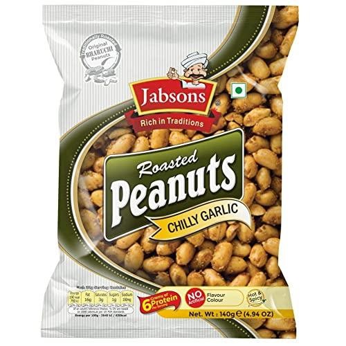 Jabsons Roasted Peanuts Chilly Garlic - 140g