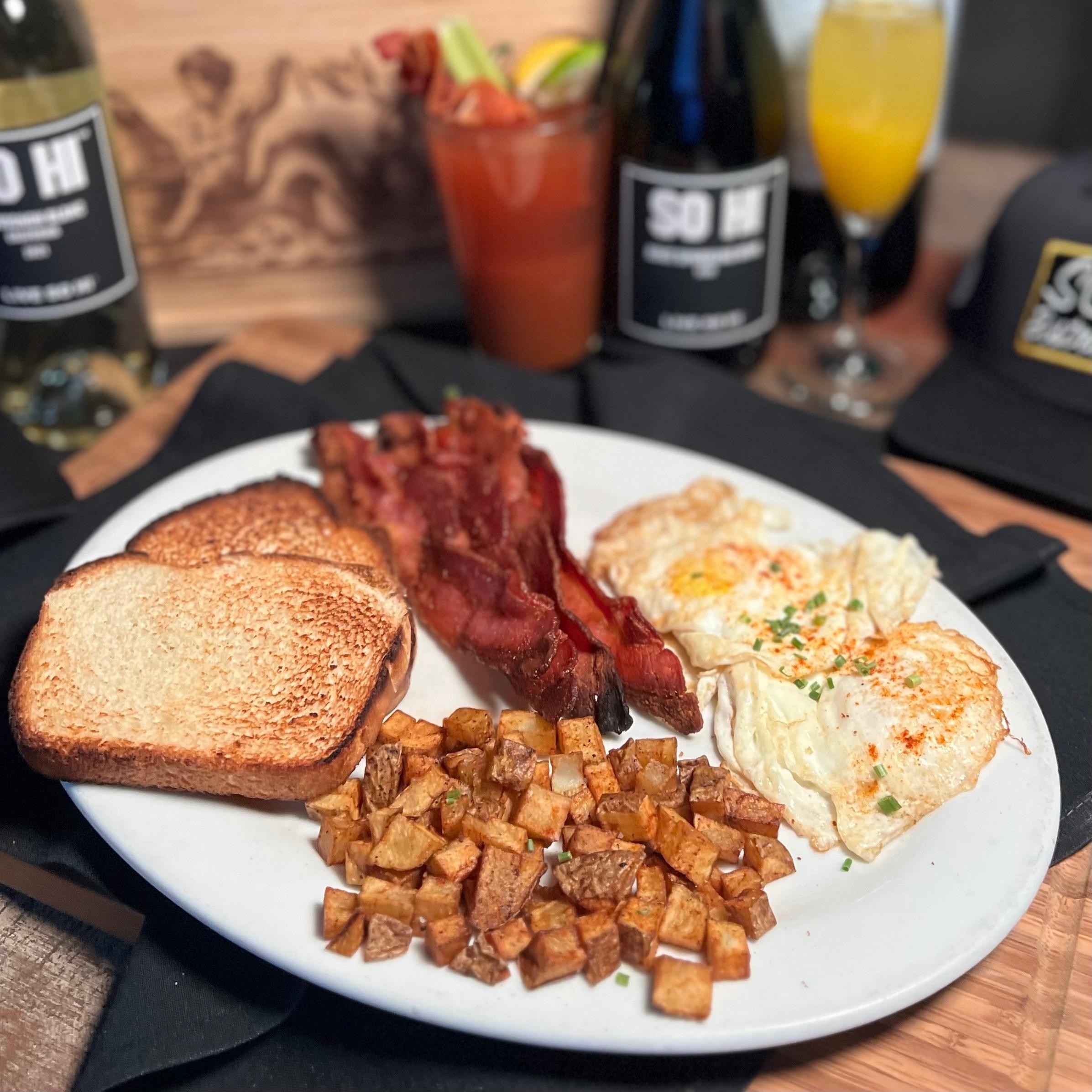 2 Eggs w/ Bacon (4)