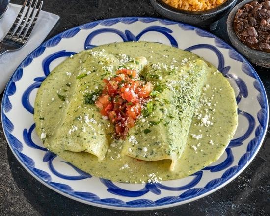 BACKFIN CRAB AND SHRIMP ENCHILADAS