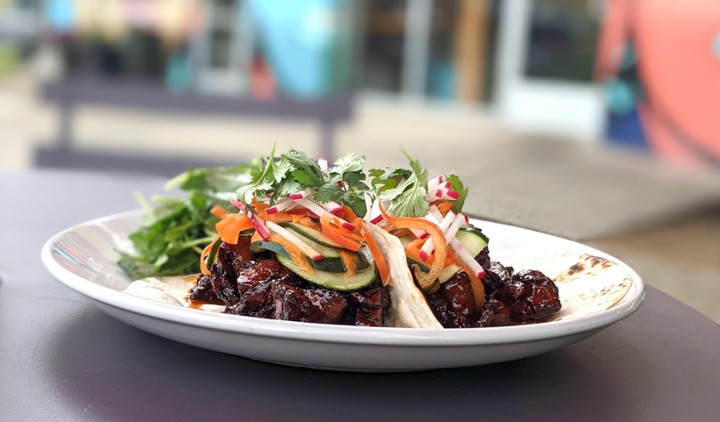 Korean BBQ Mock Duck Tacos