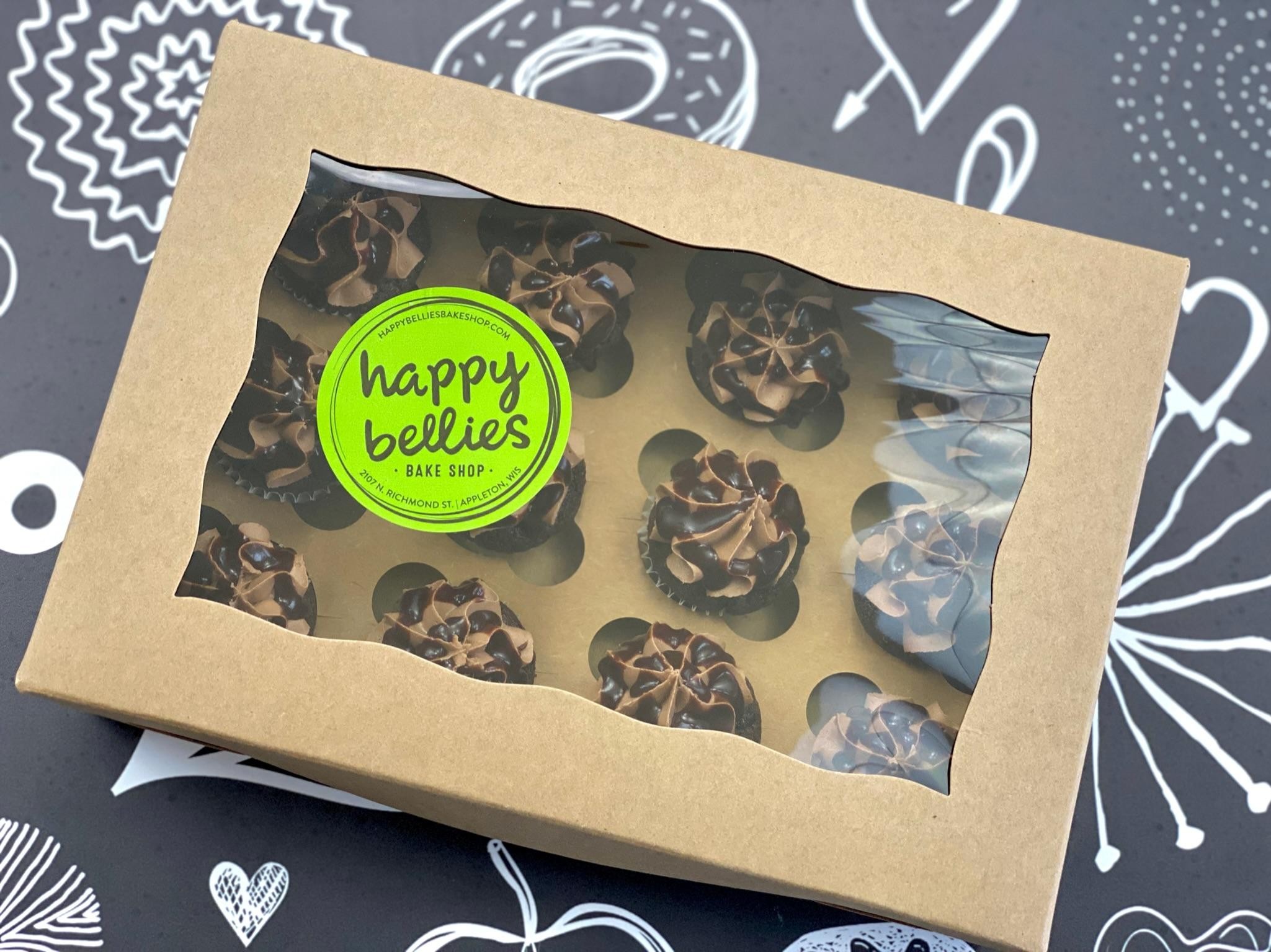 Dozen Mini Chocolate Cupcakes