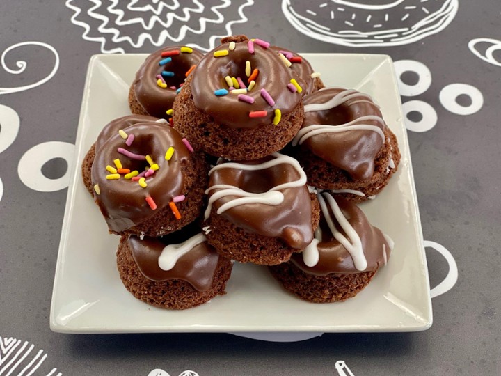 Dozen Mini Chocolate Sprinkle Donuts