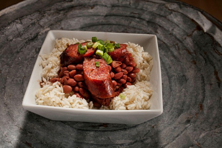 Cajun Red Beans and Rice w/ Smoked Sausage
