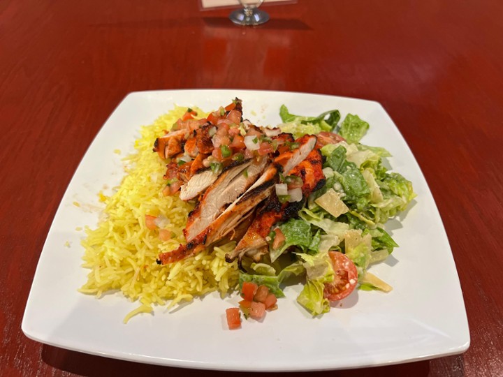 Grilled Chicken Tikka and Saffron Rice