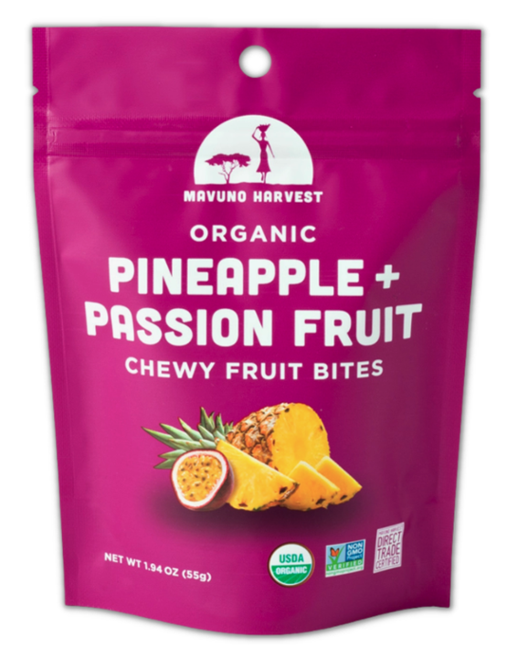Organic Pineapple + Passionfruit Chewy Fruit Bites 1.76 Oz