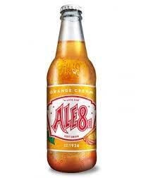 Ale 8 One Orange Cream, Glass Bottles, 12 Ounces, Pack of 6