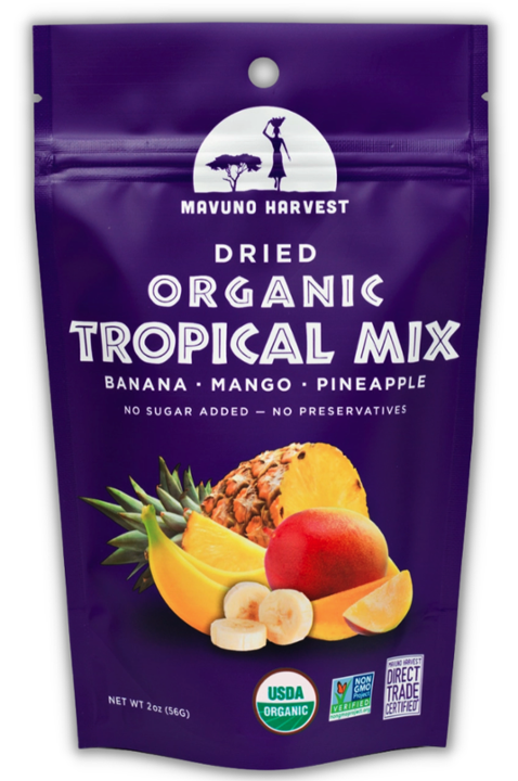 Organic Dried Tropical Mix (Mango, Banana, Pineapple)
