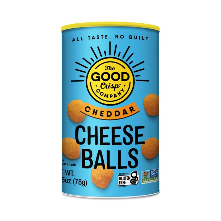 2-Pack the Good Crisp Company Cheese Balls, Cheddar 2.75 Oz Tube