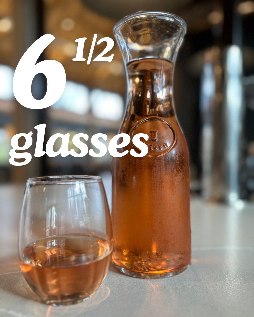 Lark Rose Carafe- 1L/6.5 glasses