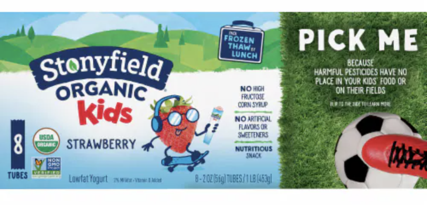 Stonyfield Organic Kids Strawberry 8 pk - 2 Oz Each