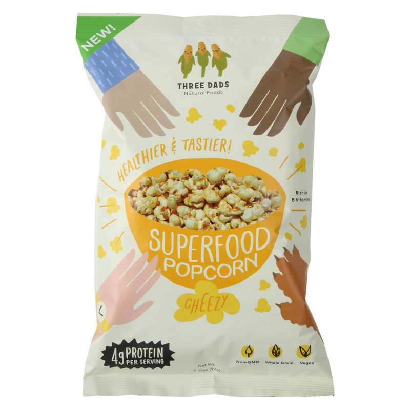 Three Dads Superfood Popcorn Cheezy - 3 Oz