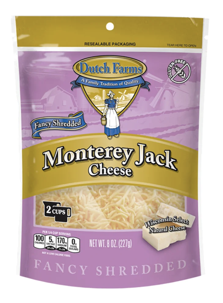 Dutch Farms Fancy Shredded Monterey Jack Cheese - 8 oz