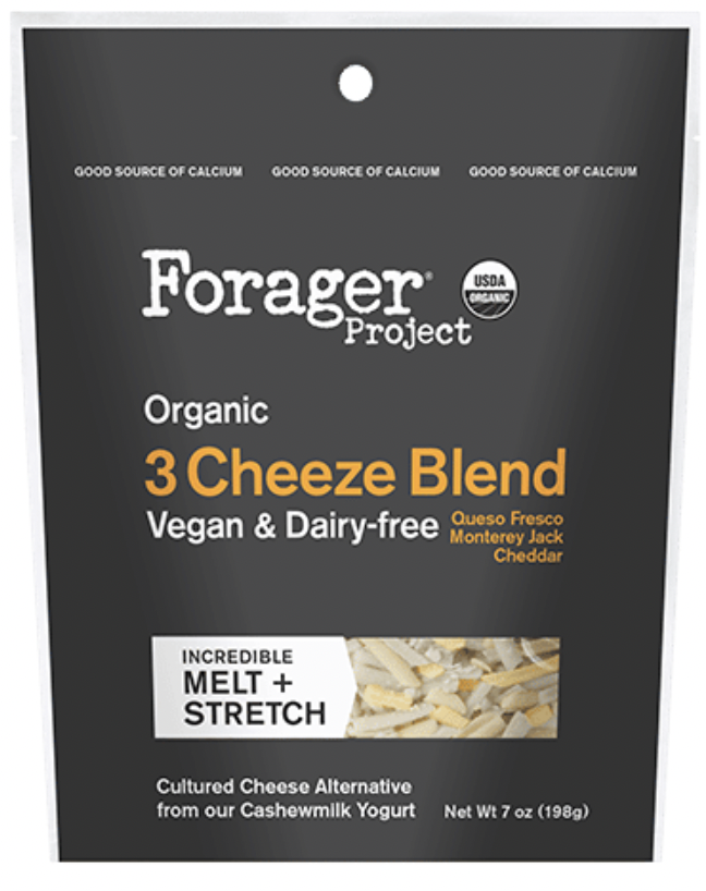 Forager Project Organic 3 Cheeze Blend Vegan Dairy Free Kosher - 7 Oz