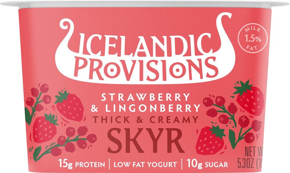 Icelandic Provisions, Strawberry & Lingonberry Skyr - 5.3 Oz