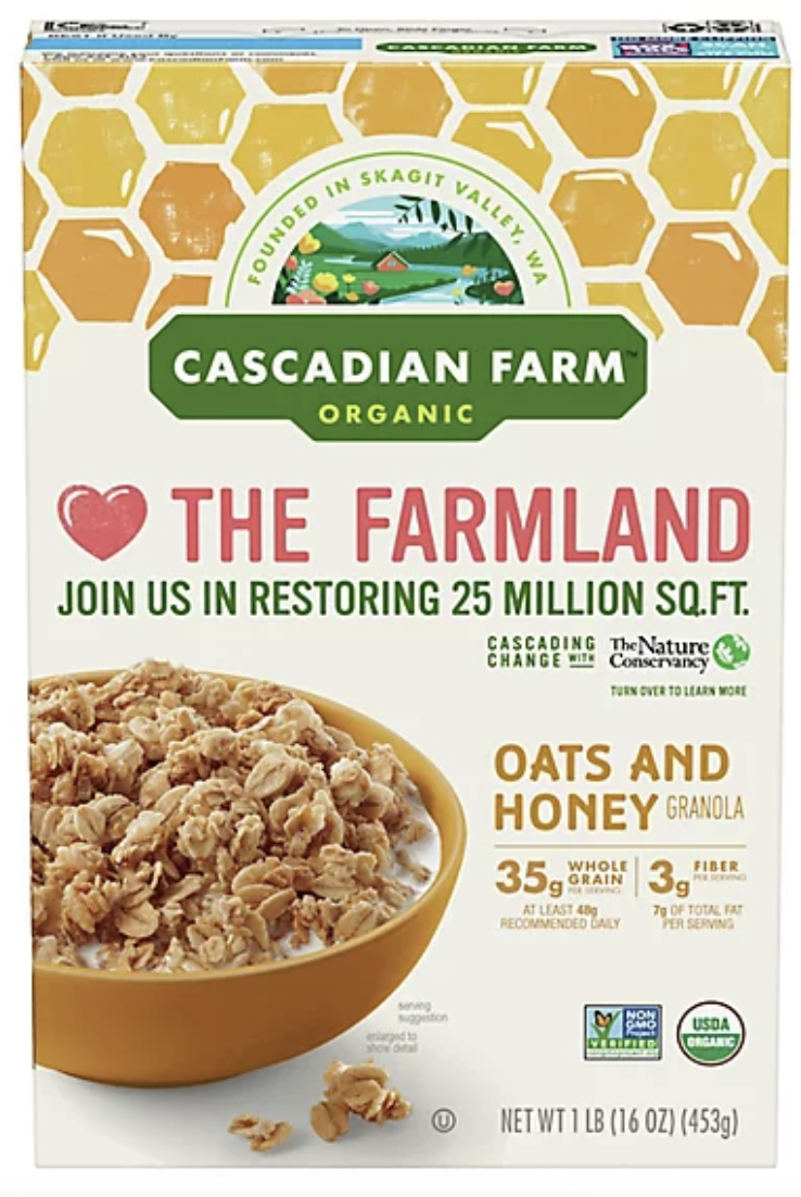 Cascadian Farm Organic Organic Oats and Honey Granola  - 16 Oz