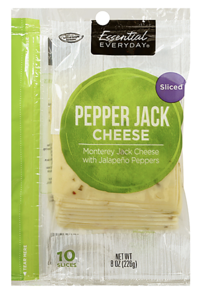 Essential Everyday Pepper Jack Cheese Slices 10 CT - 8 oz