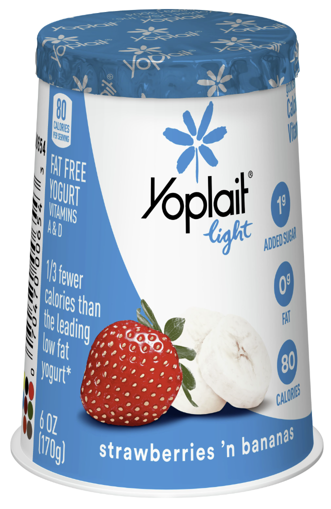 Yoplait Light Yogurt, Strawberry 'n Bananas - 6 Oz