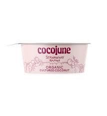 Cocojune Organic Probiotic Coconut Milk Yogurt, Strawberry Rhubarb - 4 Oz