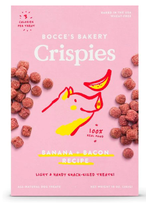 Bocce's Bakery Crispies Banana + Bacon Recipe Dog Treats  - 10 Oz