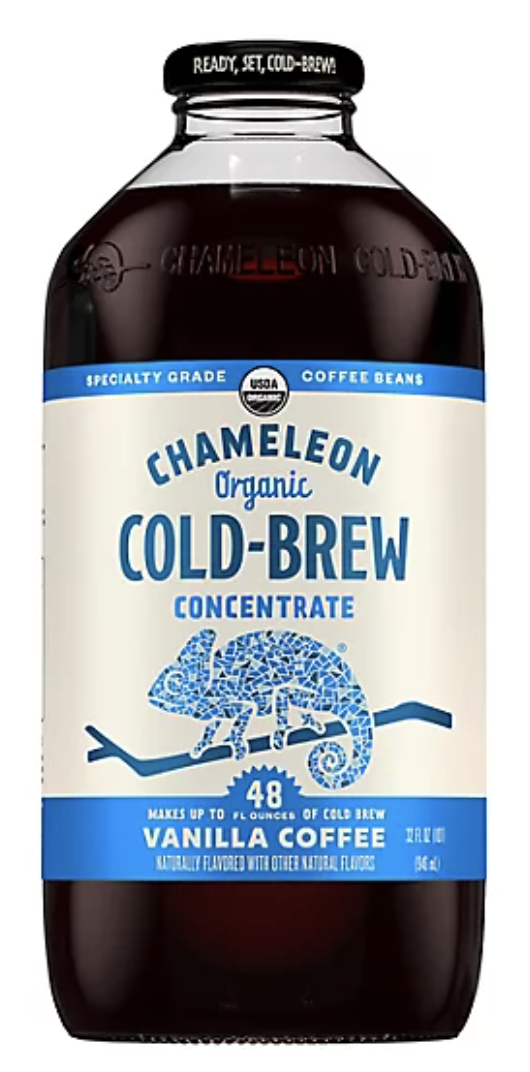 Chameleon Organic Cold Brew Concentrate Vanilla Coffee - 32 fl oz