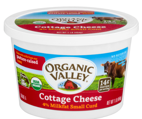 Organic Valley Cottage Cheese 4% Milkfat Small Curd - 16 oz