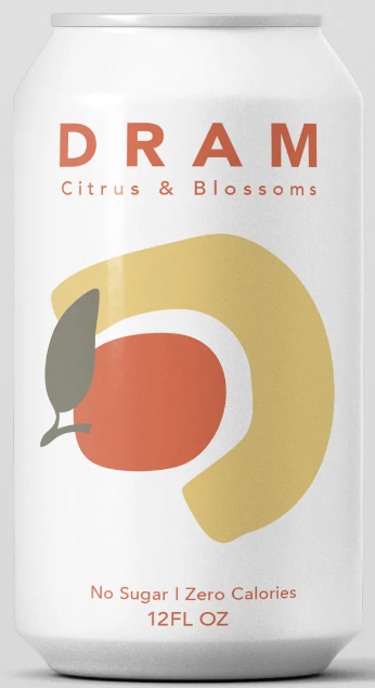 Dram Herbal Sparkling Water, Citrus & Blossoms - 12 Fl Oz