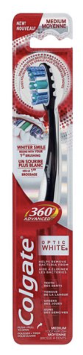Colgate 360 Advanced Optic White Toothbrush Medium