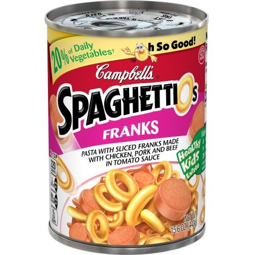 Campbell's SpaghettiOs Canned Pasta with Franks - 15.6 Oz
