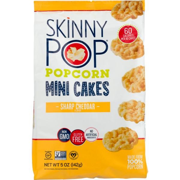 Skinny Pop Gluten Free Sharp Cheddar Popcorn Mini Cakes 5 Oz
