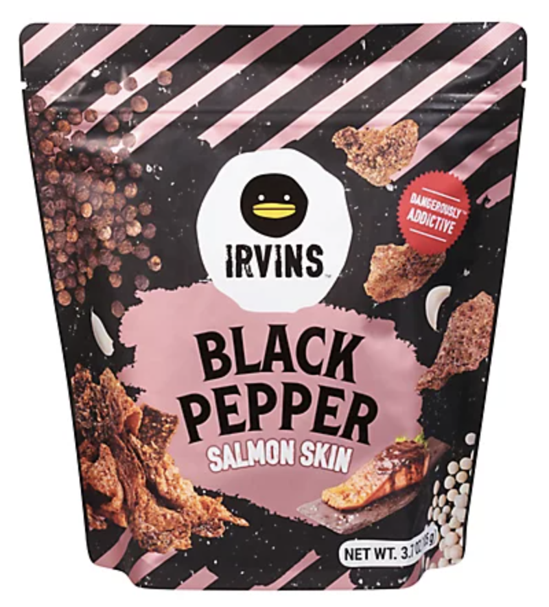 Irvins Black Pepper Salmon Skin - 3.7 Oz