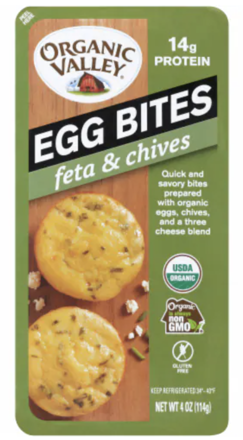 Organic Valley Egg Bites, Feta & Chives - 4 Oz