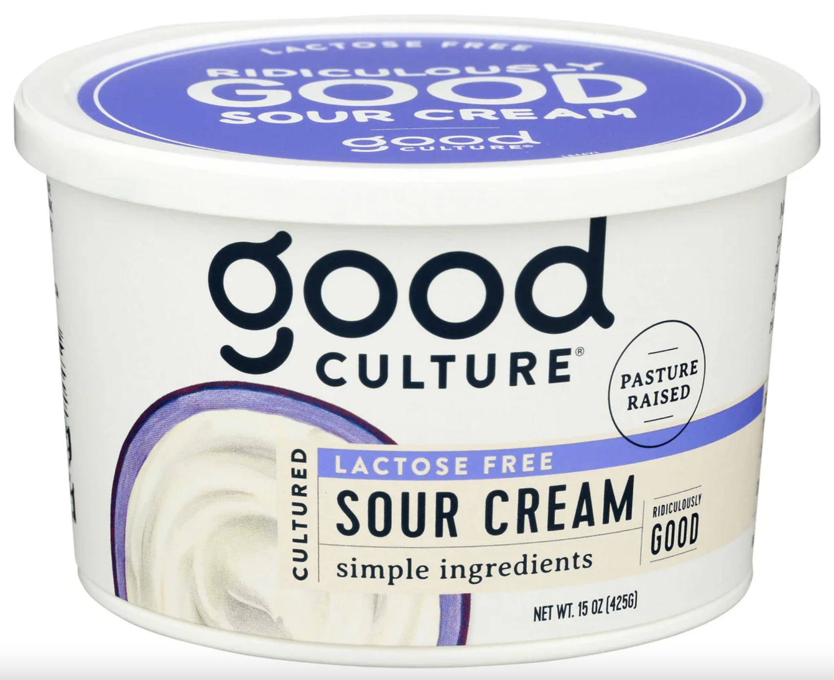 Good Culture Organic Sour Cream Gluten Free Lactose Free Keto - 15 Oz